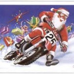 santa on dirt bike