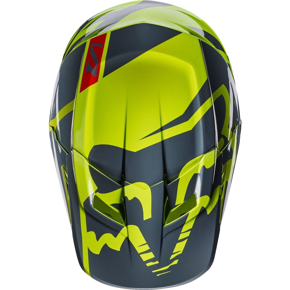FOX YOUTH V1 RACE HELMET [YELLOW] SMALL Quad Expert