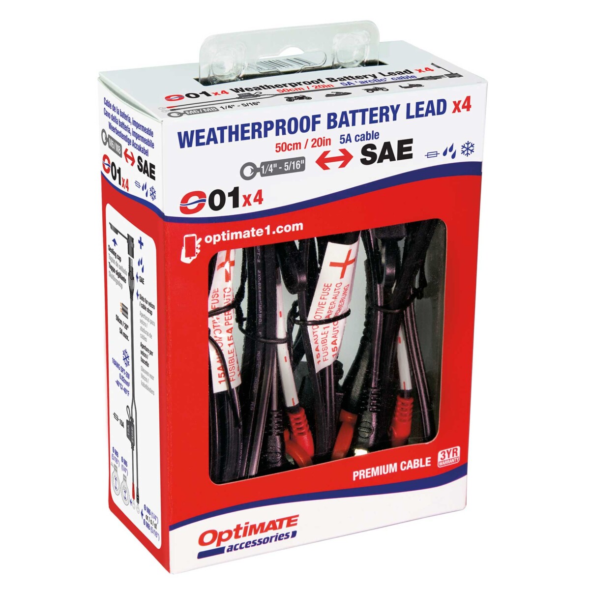 OptiMATE Weatherproof Battery Lead (4pk)