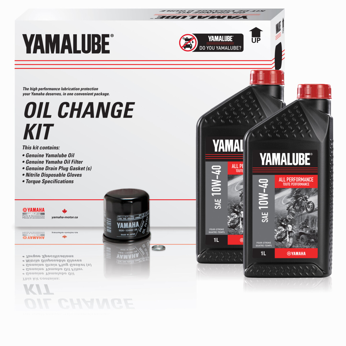 Kit de vidange d'huile 10W-40 toute performance de Yamalube(MD) - MC (3 L)