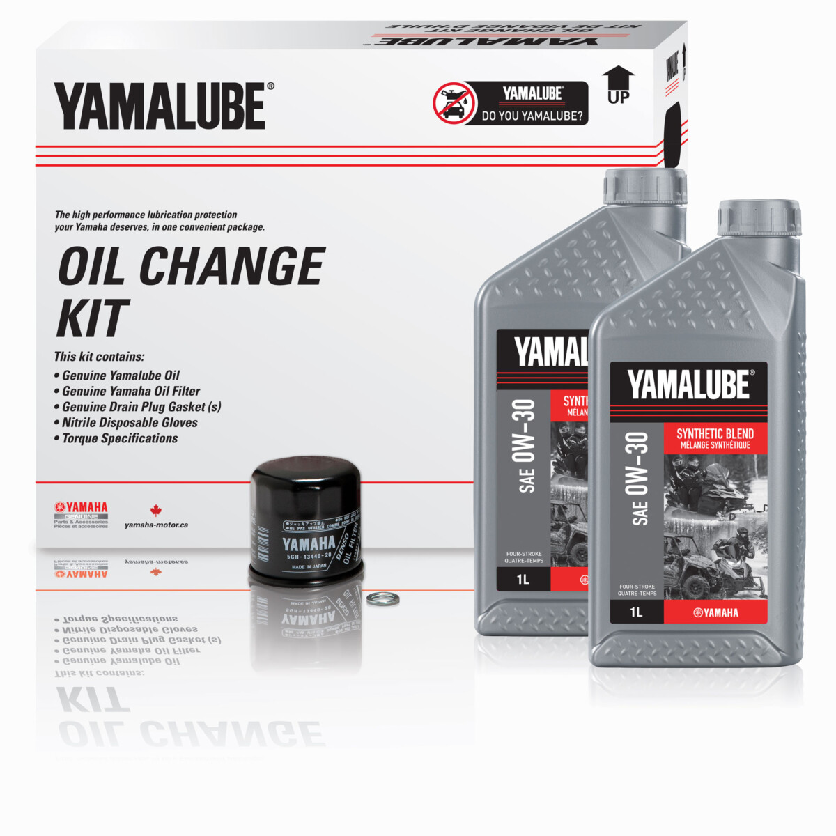 Kit de vidange d'huile 0W-30 mélange synthétique de Yamalube(MD) - SM (3 L)